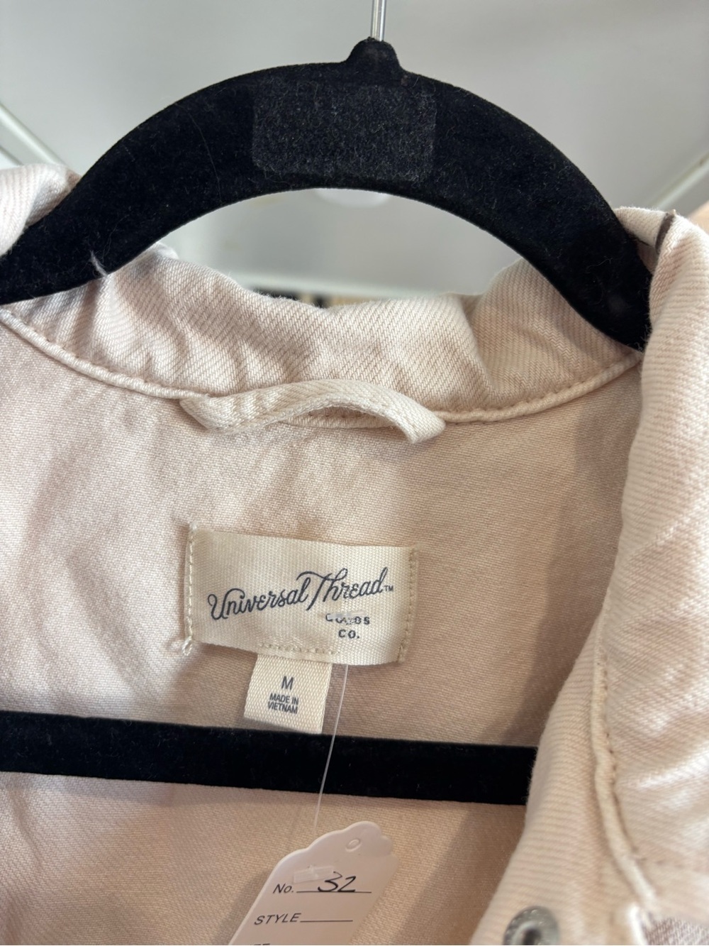 Universal Thread Cream Heart-Print Button Jacket - Picture 3 of 4